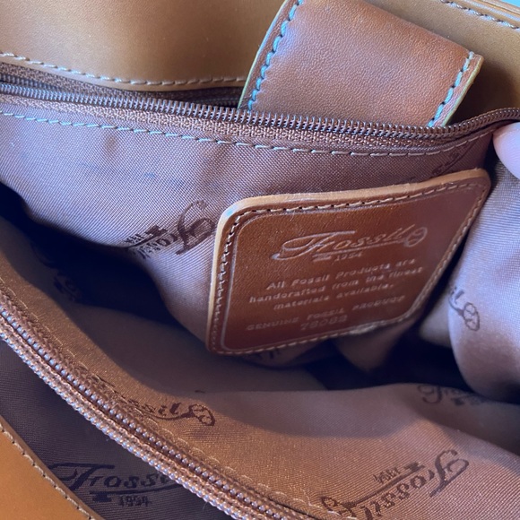 Fossil Vintage Classic Canvas Satchel Purse Bag - Picture 5 of 13